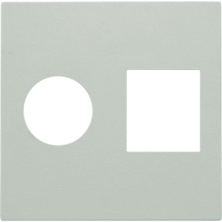Niko Afdækning tv+rj45, light grey