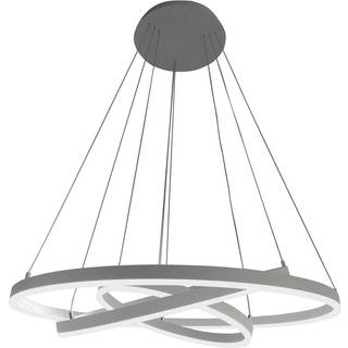 Arcchio LED-hængelampe Albiona, hvid, 3 ringe, Ø 80 cm