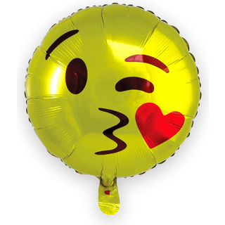 Folieballon Ø: 45 cm - Emoji (På lager i butik)