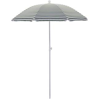 House Doctor Strand/trädgårdsparaply Oktogon Grön/vit Parasol Grøn - Parasoller og Parasolfødder Polyester Hvid - 204050001