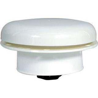 Ventilator / dæksventil, plast, Ø152 mm / Ø100 mm, med insektsnet, hvid