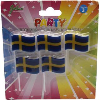 Svensk flag lys, 5 stk