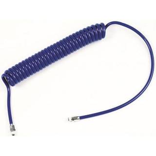 Rectus PUR Spiralslange i blå - 5/8 mm x 2,5/2 m med 1/4" fittings
