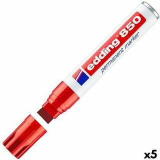 Edding permanent marker edding 850 5-15mm rød 5 stk.