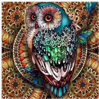 Diamond Painting / DIY 5D Diamantmaling - 30x30 cm - Ugle