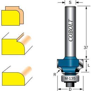 Cobolt 217-030 Afrundingsfræser R=3 D=19 L=9,5