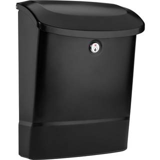 Arkitektoniska postlådor Parkside Galvanized Steel Locking Wall Mount Mailbox 2576B-10 Black Medium Capacity