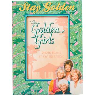 S?lv b?ffel de gyldne piger forbliver gyldne med Dorothy rose blanche og sophia fotobillede ramme gr?n 4 x 6 tommer