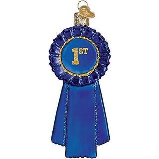 Old World Christmas Blue Ribbon Glass blæst ornament til juletræ
