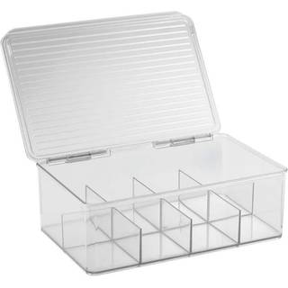 Opbevaringskasse med låg - Transparent - 27,2cm 17,6cm x 9,5cm - Karoline