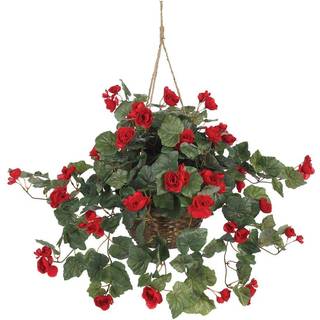Næsten naturlig begonia hængende kurv