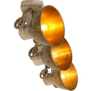 Loftspot Gearwood, 3 lyskilder bronze