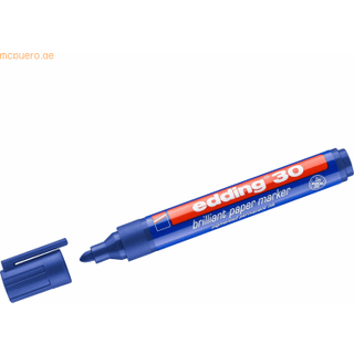 Edding 30-3 blå brilliant papir marker, rund spids 1,5-3mm 4-30003 (10stk.)
