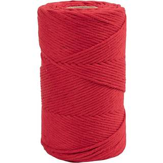 Rød Macramé Snor 198m - 2mm, Genanvendt Materiale
