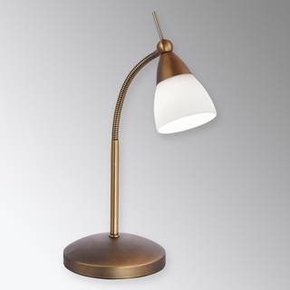 Paul Neuhaus Pino bordlampe, antik messing, 45 cm, dæmpbar