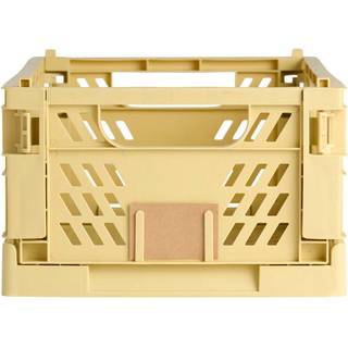 Stabelbar foldekasse gul 50x33x20 cm