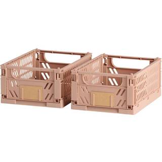 Stabelbar foldekasse sand 17x12,5 cm 2 stk.