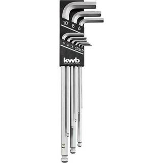 kwb L-formet unbrakonøglesæt i krom-vanadium, 1,5-10 mm - 9 dele