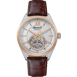 Ingersoll The Shelby Men's Automatic Watch with White Open Heart Dial and Brown Leather Strap I10901B
