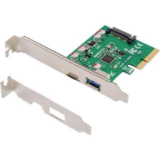DIGITUS DS-30225 - USB adapter - PCIe 2.0 x4 - USB-C 3.1 x 1 + USB 3.1 Gen 2 x 1