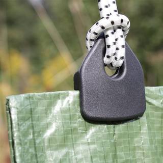 Presenningsklemme / øjeklemme Holdon Mini Clips, sort, til belastning op til 45 kg, 4-pak