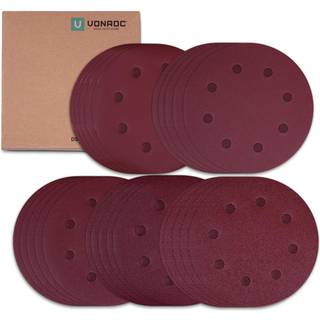 VONROC Slibepapir - 180mm - rondel | Universel | Til girafsliber | Inh. 25 Stk.