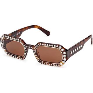 Swarovski Kvinde SK0345 52E Outlet solbriller Acetat Havana Brun Geometrisk Normal