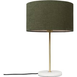 Messing bordlampe med grøn skærm 35 cm - Kaso