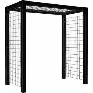 PLUS rosenportal med espalier, sort/fyr, 198x108x208 cm