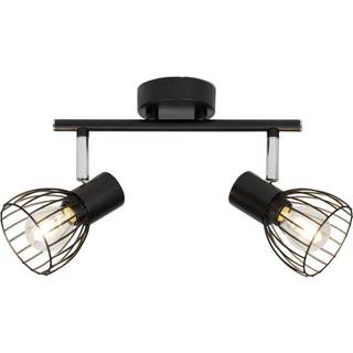 Blacky loftspot, længde 31 cm, sort, 2-lys, metal