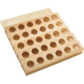 Rev-a-hylde 16 """" K-Cup Coffee eller Tea Pod Organizer Tr?k k?kkenudviklingsopbevaringsarrang?r Maple Wooden Insert til 30 Pods 4CDI-18-KCUP-1