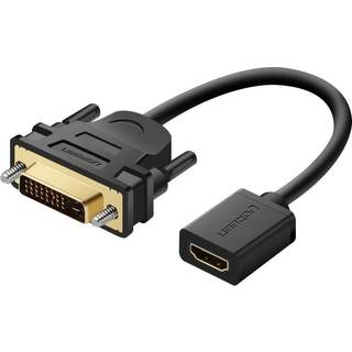 Ugreen DVI (han) til HDMI (hun) adapterkabel, 0,15 m - sort