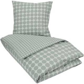 Sengetøj 150x210 cm - Circle green - Prikket sengetøj - 100% Bomuld - Borg Living sengesæt