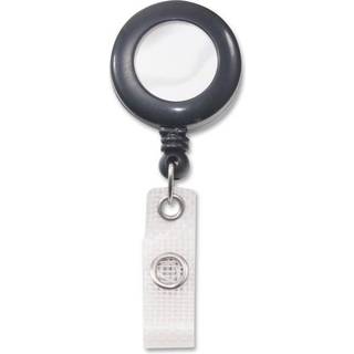 Advantus deluxe udtr?kkeligt ID -kortrulle med badgeholder - 12 / boks - sort