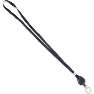 Advantus 36 """" Udtr?kkelig ID -hjul lanyard - 12 / pakke - 36 """" L?ngde - Sort - Polyester