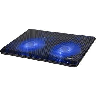 Laptop-køler med LED og lydløse blæsere