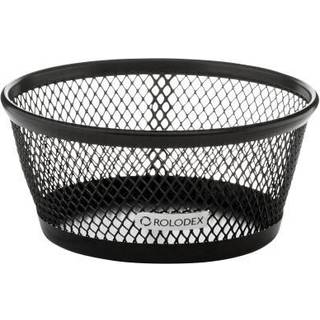 Rolodex 62562 Jumbo Nestable Paper Clip Dish Wire Mesh 4 3/8-tums diameter x 2-tums svart
