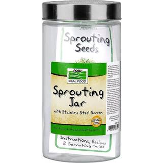 Nu spirer f?devarer med rustfrit st?lsk?rm designet til b?lgplanter fr? og korn, der spirer 1 krukke