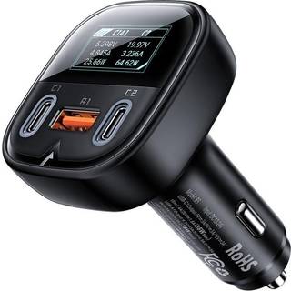 Oplader Acefast B5, 101W, 2x USB-C + USB, OLED - Sort