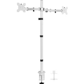 Vivo Dual Monitor Stand Up Desk Mount Extra Tall 39 tommer Stang Fuldt justerbar stativ for op til 27 tommer sk?rme White Stand-V012W