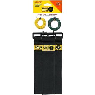 Wrap-it 703-18b Super-Stretch Storage Strap Black 18 """" L (pakke med 36)