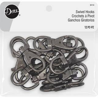 Dritz Swivel Hooks 2 1/4in Gunmetal Bag & Tote Tilbehør 12ct