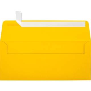 Luxpaper #10 Business Convolles | Peel & Press | 4 1/8 """" x 9 1/2 """" | Solsikke gul | 80 lb. Tekst | 50 Antal