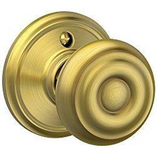 Schlage Lock Company Georgian Knob Non-Turning Lock Satin Brass (F170 Geo 608)