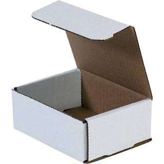Aviditi White Corrugered Pardboard Mailing Boxes 5 x 4 x 2 inches Pack med 50 crush-proof til forsendelse af mailing og opbevaring