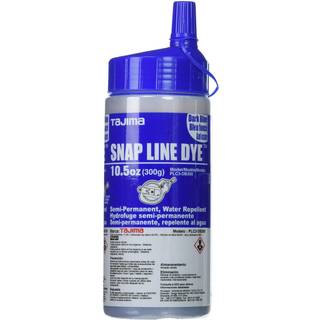 Tajima Marking Chalk-Dark Blue 10,5 oz (300 g) Semi Permanent Snap-Line Dye med holdbar flaske og let udfyldning af dyse-PLC3-DB300