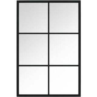 Vægspejl Metal Sort - 60 x 40 cm