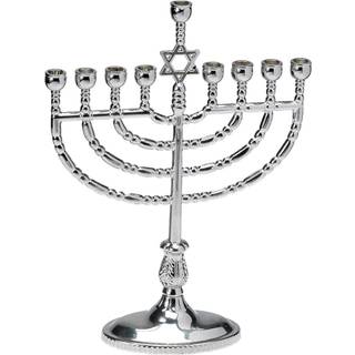 Rite Lite Silver Mini Menorah & Mini Chanukah Candles Set Blue Pack of 44 - Blue Menorah Candles Menorah Hannukah Gift