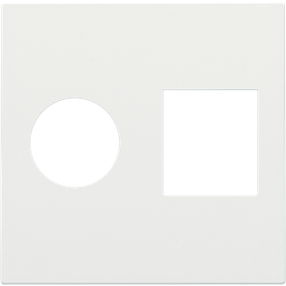 Niko Afdækning tv+rj45 white coated