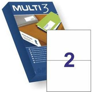 MULTI 3 Selvklæbende etiketter MULTI 3 Hvid ret 500 Ark 210 x 148 mm